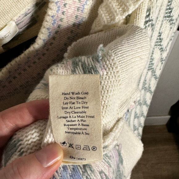 LoveShackFancy Warwick Cropped Floral Pullover Sweater - Picture 10 of 10